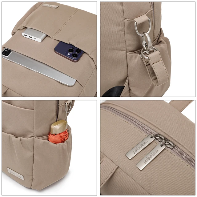 Soboba Waterproof Mommy Diaper Backpack Multi-functional Large Capacity Light Diaper Bag for Quick Outing Travelling Nappy Bags 5