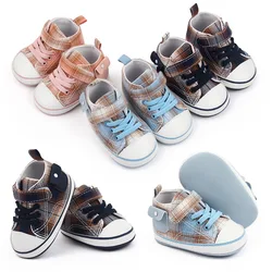 Baby Sneakers Boys Girls Shoes Classic Canvas Soft Non-Slip Sole Newborn Baby Toddler Casual Canvas Crib Shoes