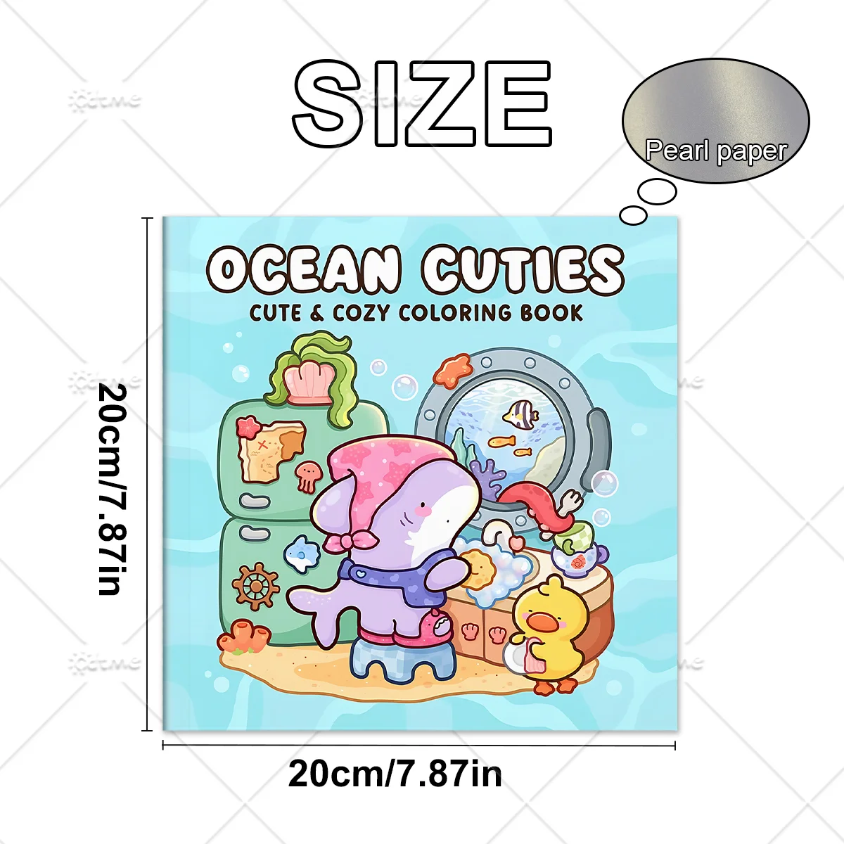 Ocean Cuties: Relaxing Marine Animal Coloring Book