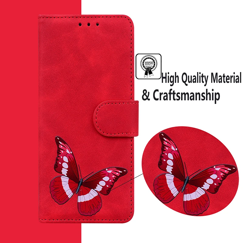 Elegant Leather Flip Wallet Case with Magnetic Closure and Anti-Fall Protection