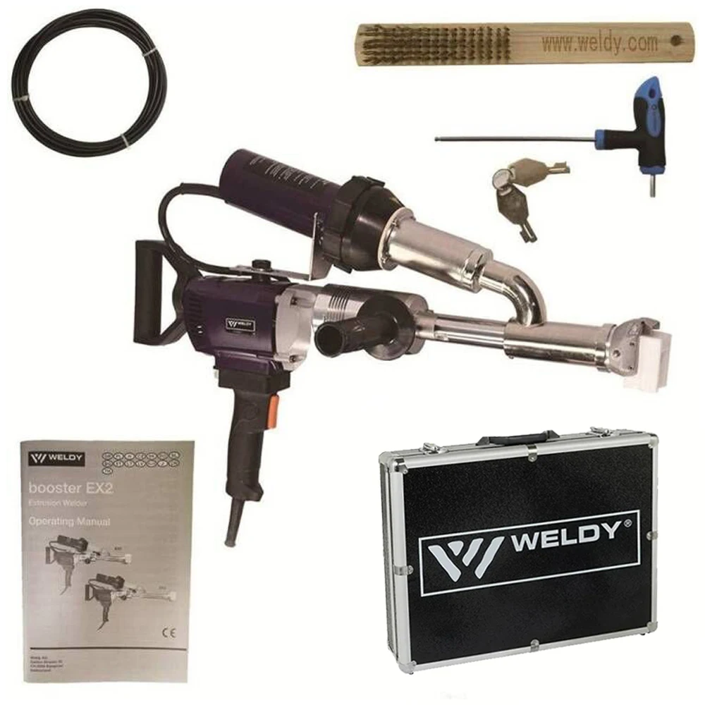 WELDY 3400W Handheld Plastic Extrusion Welding Machine EX3 Hot Air Plastic Welder Gun Vinyl Welding Extruder Welder Machine 2