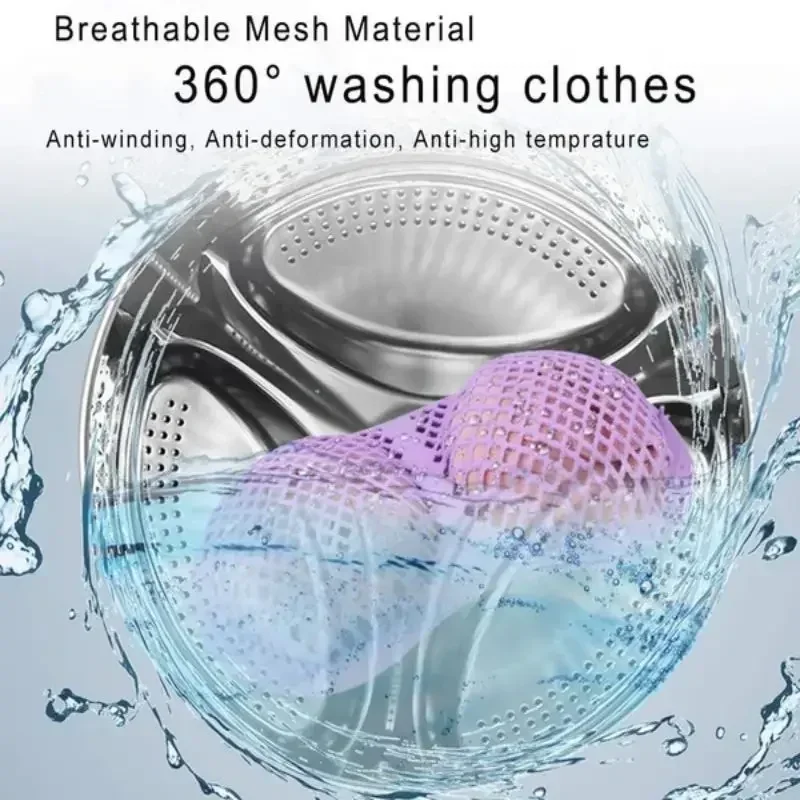 Silicone Bra Wash Bag Anti-Squeeze Mesh Silicone Bra Cleaning Bag Clasp Anti-Deformation Cleaning Cover