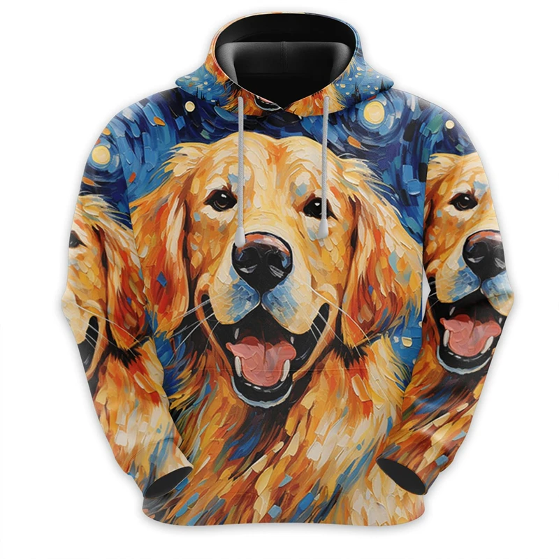 thumbnail image 1 of Sudadera con capucha con gráficos de arte de grafiti de perros divertidos para hombres, ropa de moda Harajuku, sudaderas de pastor alemán, sudaderas con capucha con cara de perro mascota, camisetas Y2, 1 of 5