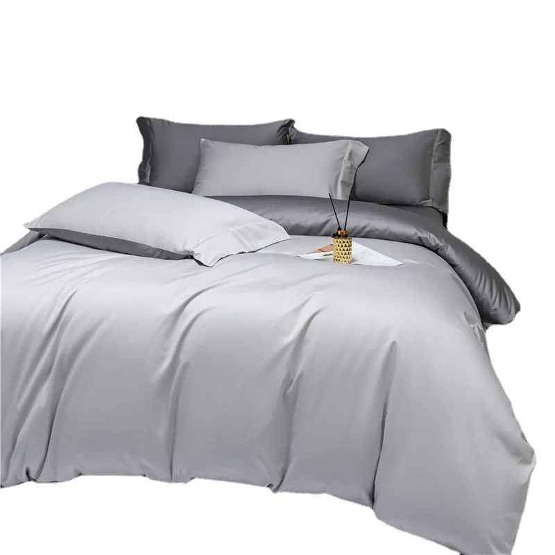 

Class A 100 Thread Count Long Staple Cotton Four Piece Set Pure Cotton Simple Four Seasons Universal 1.2 Three Piece Set