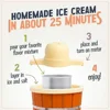 Ice Cream Maker Machine Homemade Frozen Yogurt Gelato Fun Kitchen Quick Electric Churner Party Handle  Ice Cream Kits Compatible 3