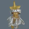 Women Stage Performance Costume Showgirl 2Pcs Set Silver Sequins Rhinestone Fancy Outfit Sexy Backless Shiny Party Dress Feidie 1