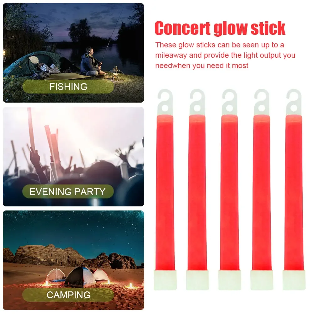 1/5/10PC 6 Zoll Leuchtstab Chemischer Leuchtstab Industriequalität Leuchtstäbe Bunte Party Club Camping Weihnachten Chemisches Licht – Detail 9