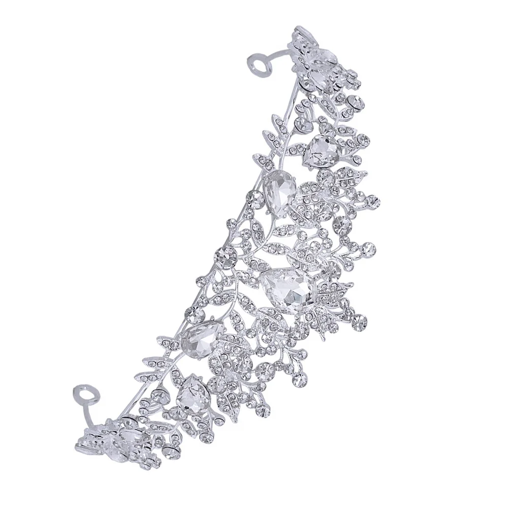 

Tiara Girls Headbands Wedding Rhinestones Zinc Alloy Bridal Headpieces for Party Bride