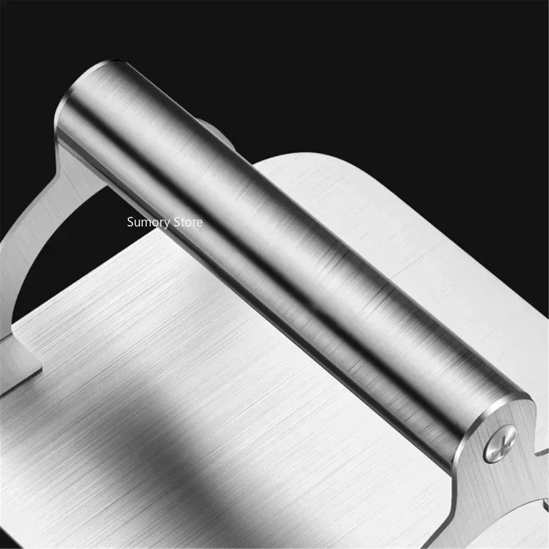 Stainless Steel Meat Press Barbecue Iron Plate Squid Steak Hamburger Household Commercial Manual Cake Press Meat