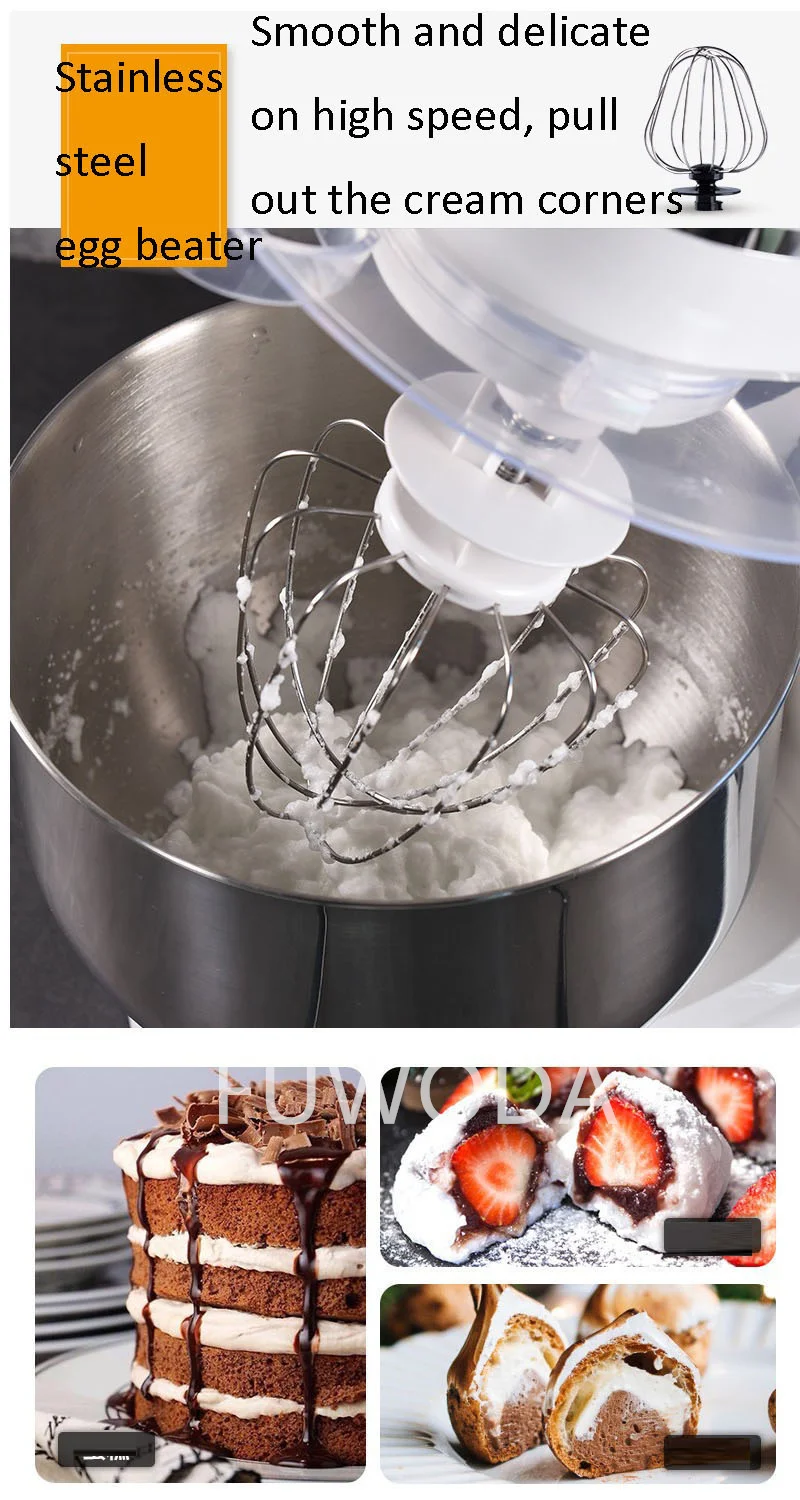 110V 220V Multi-Functional Dough Cream Whipper 5-in-1 Home Commercial Fully Automatic Juicer Dough Kneading Machine Mixer