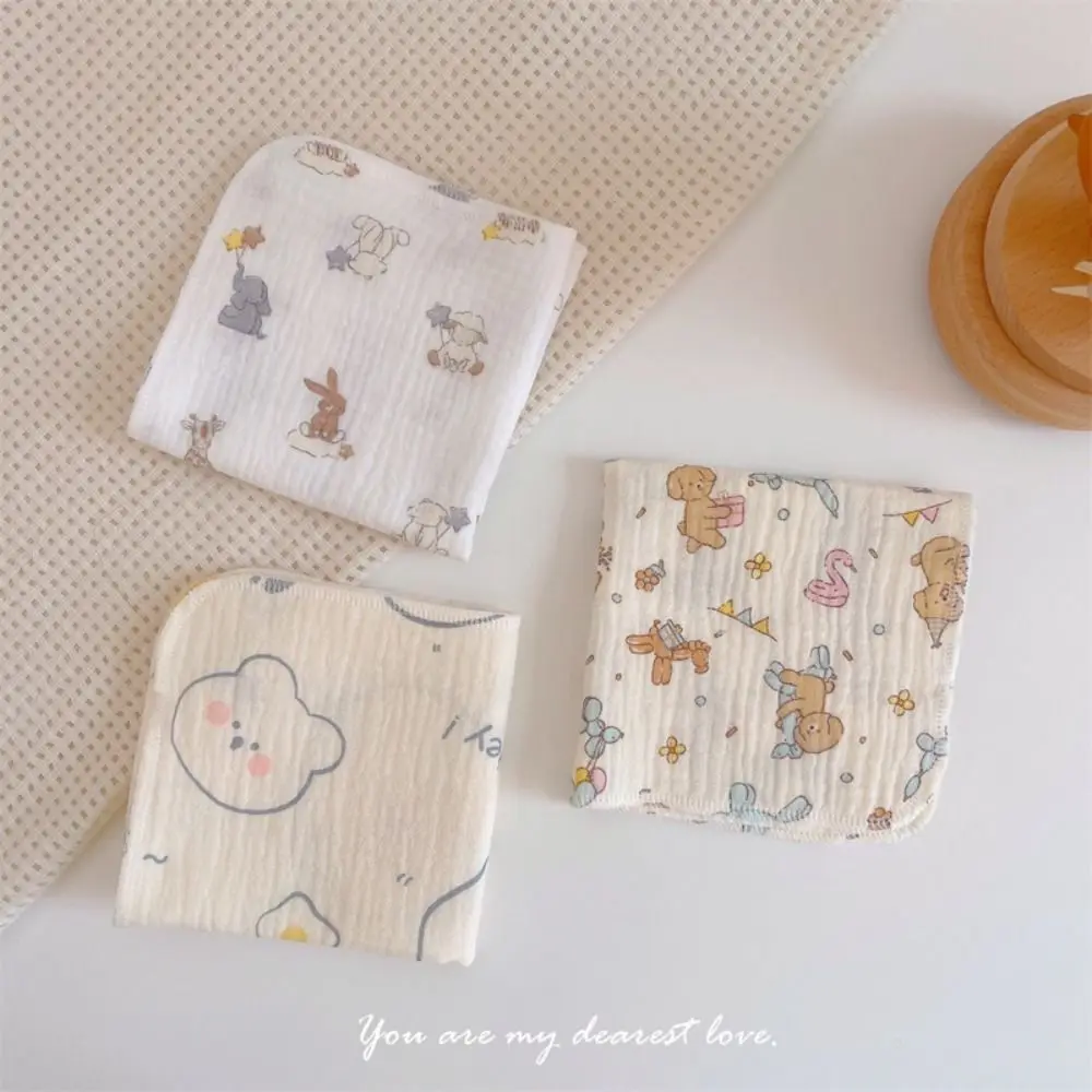 Cute Cotton Face Towel Floral Print Square Soft Saliva Towel Infant Bib Feeding Burp Cloths Children's Absorbent Handkerchief