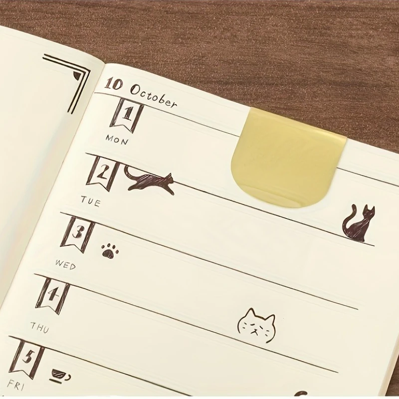 1개입 3-in-1 고양이 애호가 템플릿 자 - 20개 이상의 귀여운 고양이 디자인 북마크 & 양면 자, 다이어리, 플래너를 위한 완벽한 선물