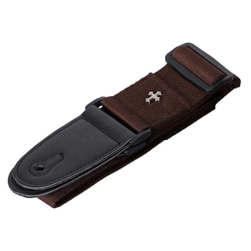 Brown Guitar Strap Folk Acoustic Guitar Electric Electric Bass Ukulele Strap Durable