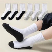 Chaussettes blanches en coton pour enfants, 3 paires/ensemble, printemps automne, sports, étudiants, maison, adolescents, garçons, enfants, 03/Life, 4-16 ans 3