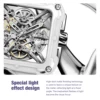 CIGA Design X Series Automatic Movement Couple Watches for Men Women White Ceramic Luminous Skeleton Mechanical Wristwatches 3