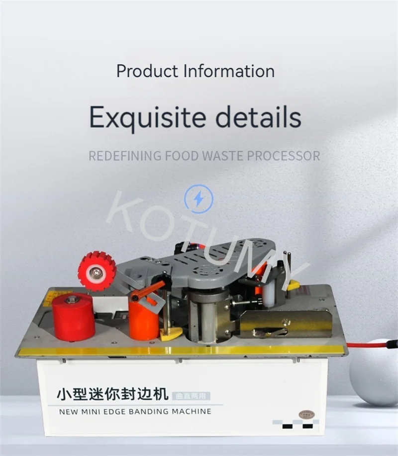 Woodworking Banding Machine Double Side Gluing Portable Edge Bander Woodworking Edge Banding Machine 220V 1200W