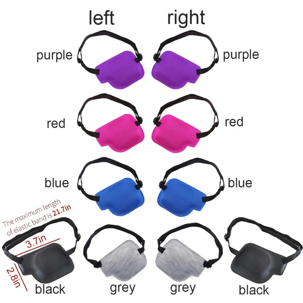 3D Single Eye Patch Adjustable Soft Strabismus Eye Patches Breathable Colorful 3D Adjustable Eyepatch for Right or Left Eye