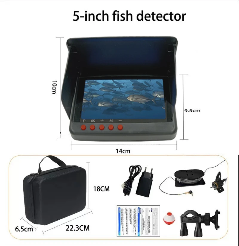 SY5A 4K 5inch Monitor Camera Kit with DVR Portable Underwater Fishing Camera 20M