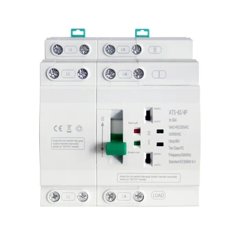 220V ATS Doppia fonte di alimentazione Interruttore automatico Batteria Accumulo di energia Fotovoltaico Uso domestico Interruttore automatico Alloggiamento resistente al fuoco