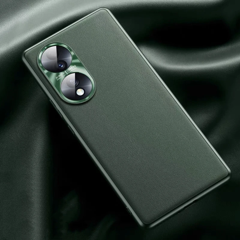 Luxury Leather Phone Case with Soft Silicone Shockproof Bumper