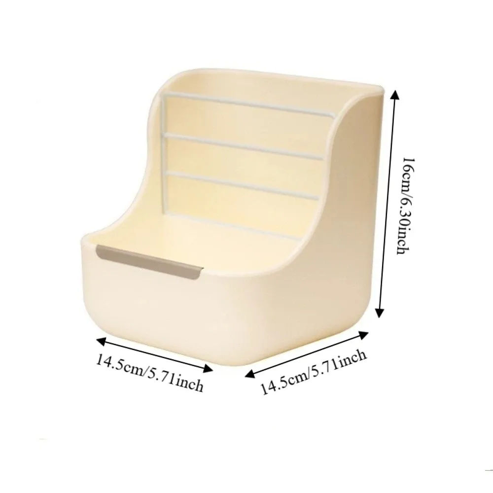 Accessori per Gabbie: Mangiatoia per Fieno 2 in 1, Rastrelliera Fissa per Erba, Mangiatoia Anti-Masticazione per Piccoli Animali, Rastrelliera per Fieno Anti-Ribaltamento Durevole per Conigli - immagine 5