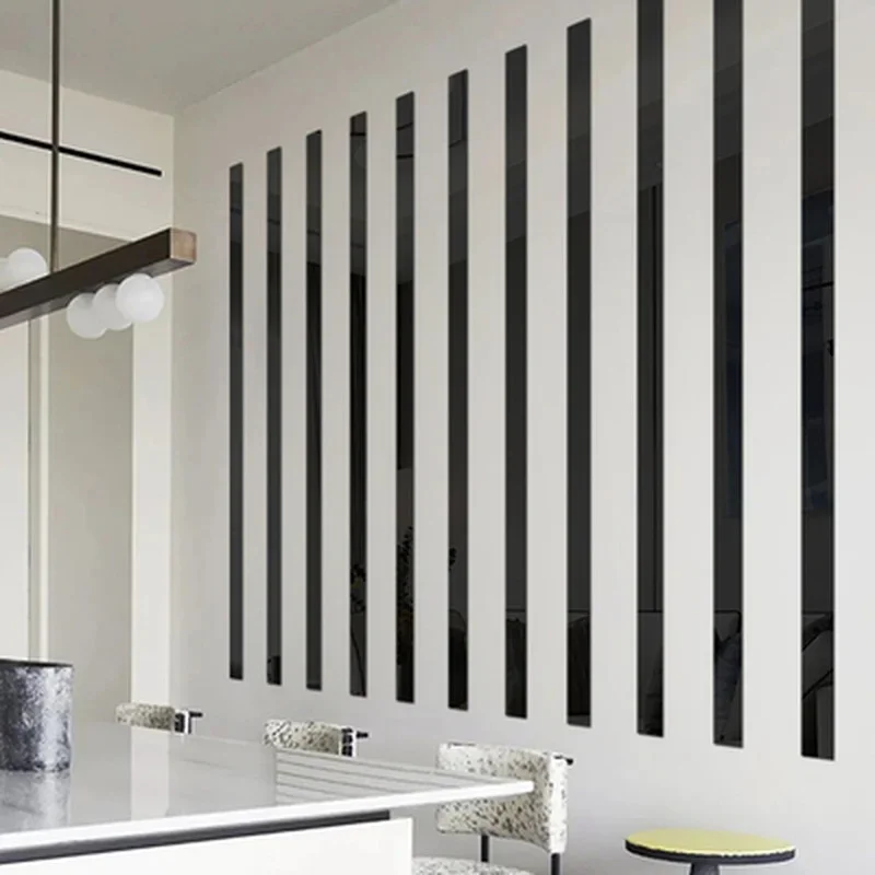 3M stainless steel flat metal decorative strip Ceiling Edge Line mirror background wall stickers for living room decor gold tape wall sticker mirror wall sticker