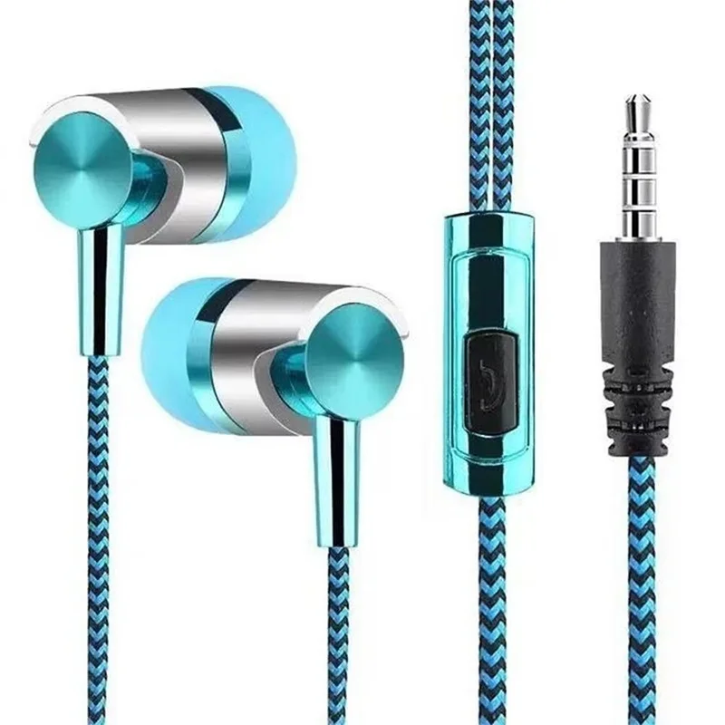 Premium Metal Bass Wired Earphones with Mic for Handsfree Calls & Music