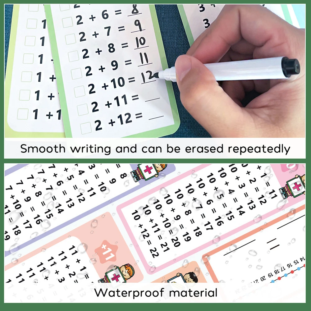 Wooden Math Teaching Toys 0-12 Multiplication Charts Times Table Cards Self Check Math Learning Tool Practice Quick Calculation Mathematics Flashcard