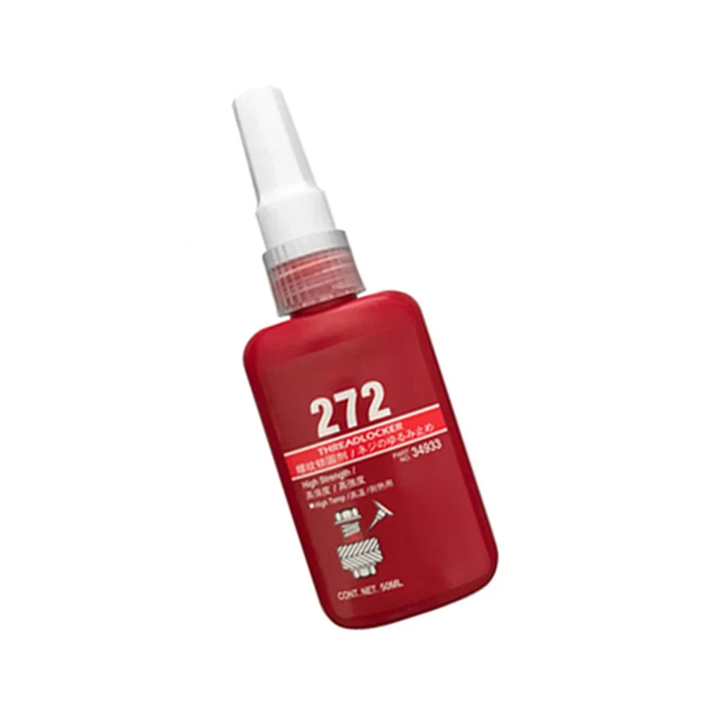 Tools Threadlocker 272 Red Ethyl Dimethacrylate High Strength Metal Threadlocker -54℃～230℃ 4000/5000mpa.s 50ml Anaerobic Glue