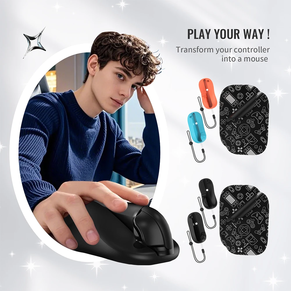 Mini Mouse Grip Holder Portable Controller Mouse Bracket Left Right Gamepad Controller Mouse Stand Holder for Switch2 Joy-Con