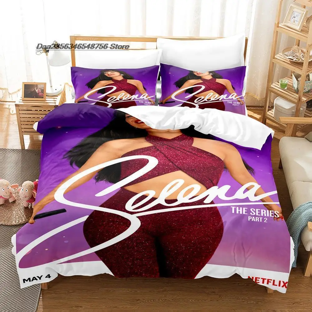 Selena Quintanilla bedding set bed sheet set aliexpress uk CN(Origin) Duvetcover&2pcs Pillowcase 3D Print Yes 90gsm Plain 4