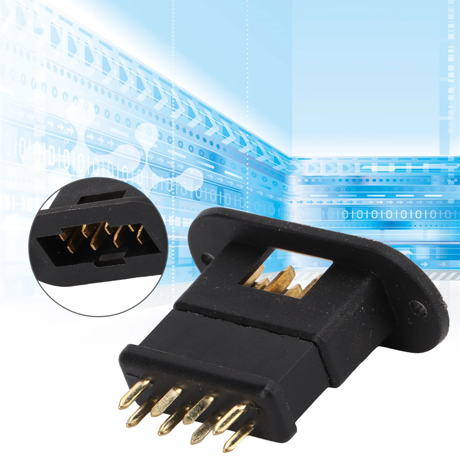 10Pcs 13.050 10Pcs 13.051 MPX Black Octagonal Plug Pure Copper Gold Plated Injection Molding Model Battery Plug