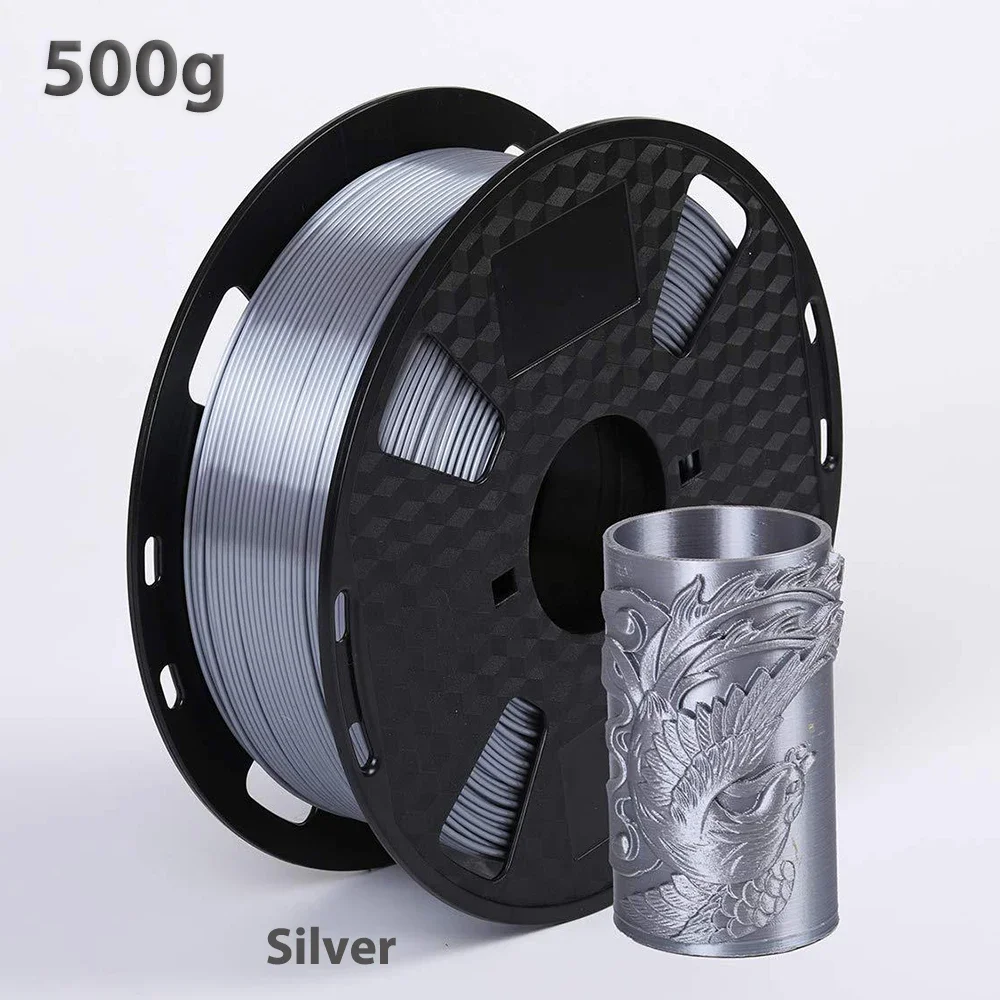 1.75mm 250g,500g 실크 PLA 3D 필라멘트 와이어 스풀 와이어 3D 프린터 재료 3D 인쇄 리필, 필라멘트 와이어 진공 포장