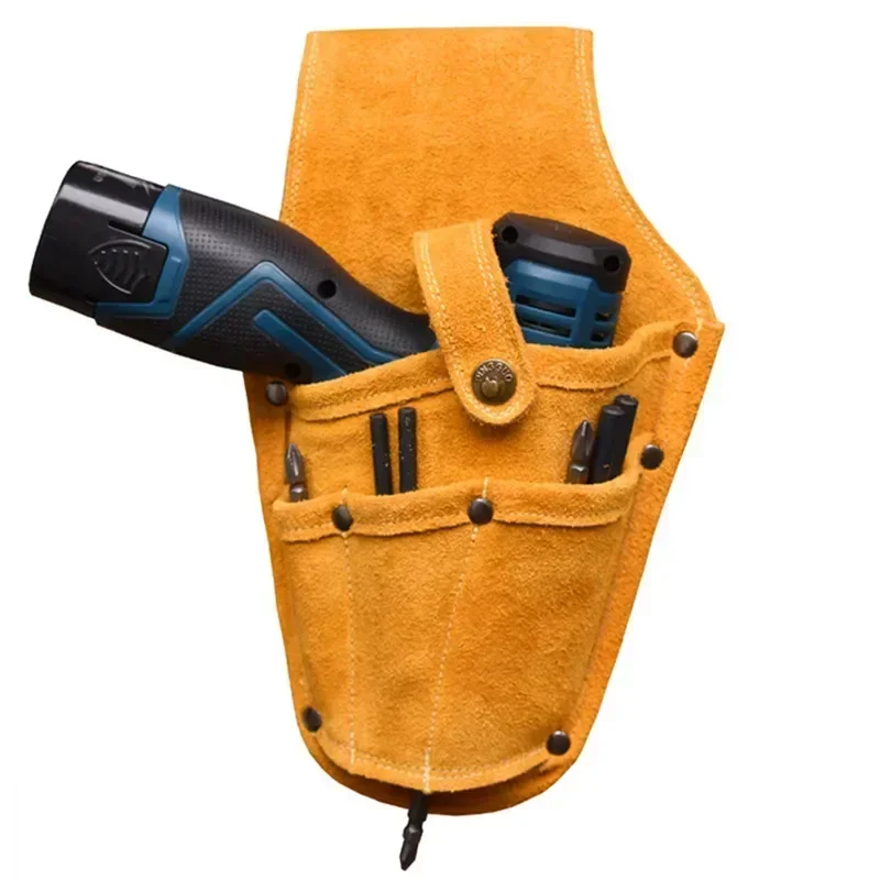 

Drill Packaging Belt Electric Power Waist Cowhide Electric Durable Waist Screwdriver Bag Bag Drill Pouch Tools Tool Holster Belt