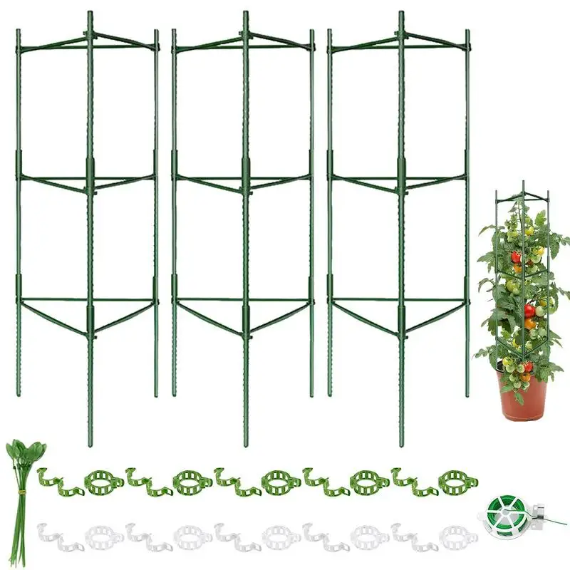

Climbing Plant Trellis Heavy Duty Tomato Cages For Pots Reusable Plants Assembled Support Frame For Garden Pots Climbing Plants