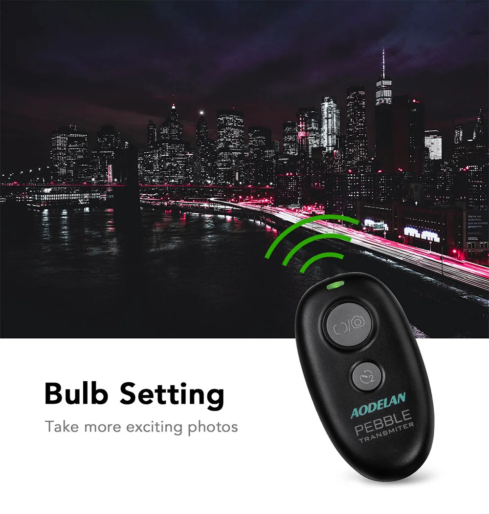 Camera Remote Shutter Button Camera Remote Shutter Release AODELAN Wireless Camera Shutter Release Remote Control For Canon Sony Nikon Auto-focus, Single, continuous, delay, bulb shooting