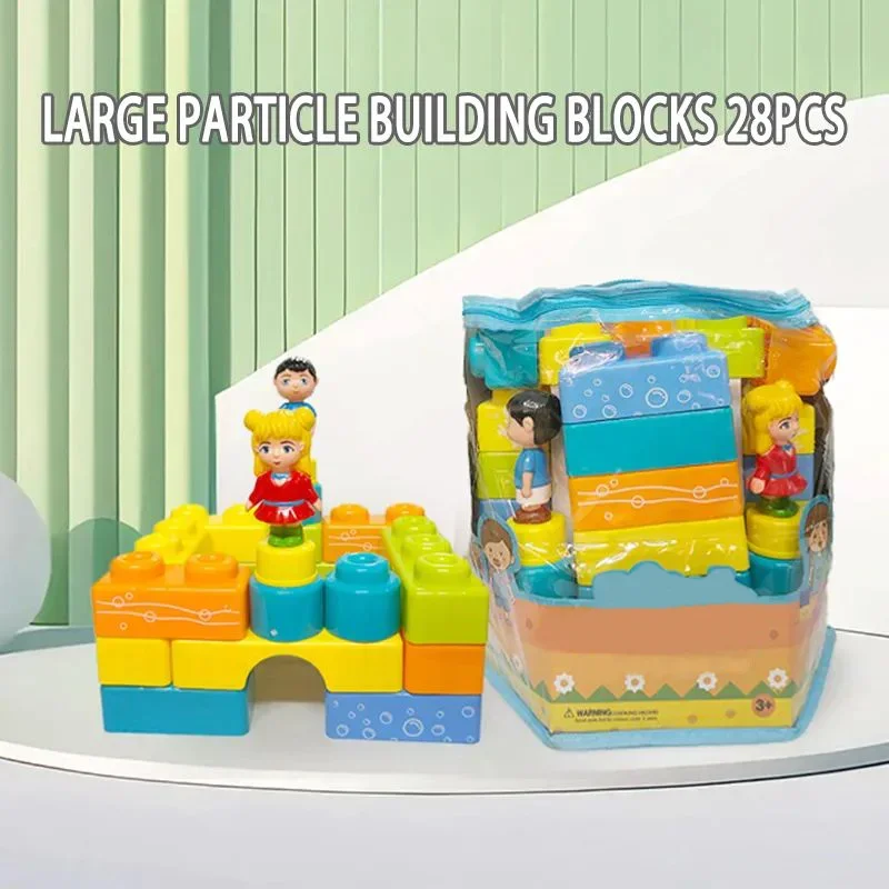 Children's Large Particle Building Blocks with Straps for Boys and Girls Educational Early Education Toys