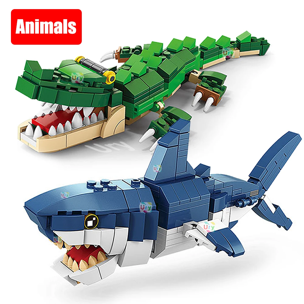 12 Animales Marinos De Bloques De Construcción – Regalo De Cumpleaños Para Niños Y Niñas +6 Años, Juguete Educativo Y Divertido