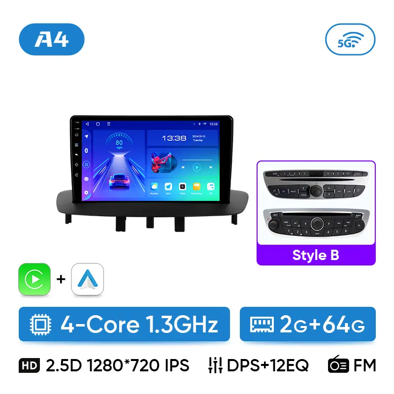 Ainavi Car Radio Multimedia Play For Renault Megane 3 Fluence Samsung SM3 2008-2014 Android13 Wireless Carplay Stereo DSP 48EQ - Image 16
