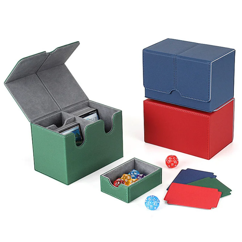 160 + Card Deck Box Organizer Holder Mtg Yugioh Tcg Card Storage Trading Card Deck Box Commander Mtg Card Carry Organizer