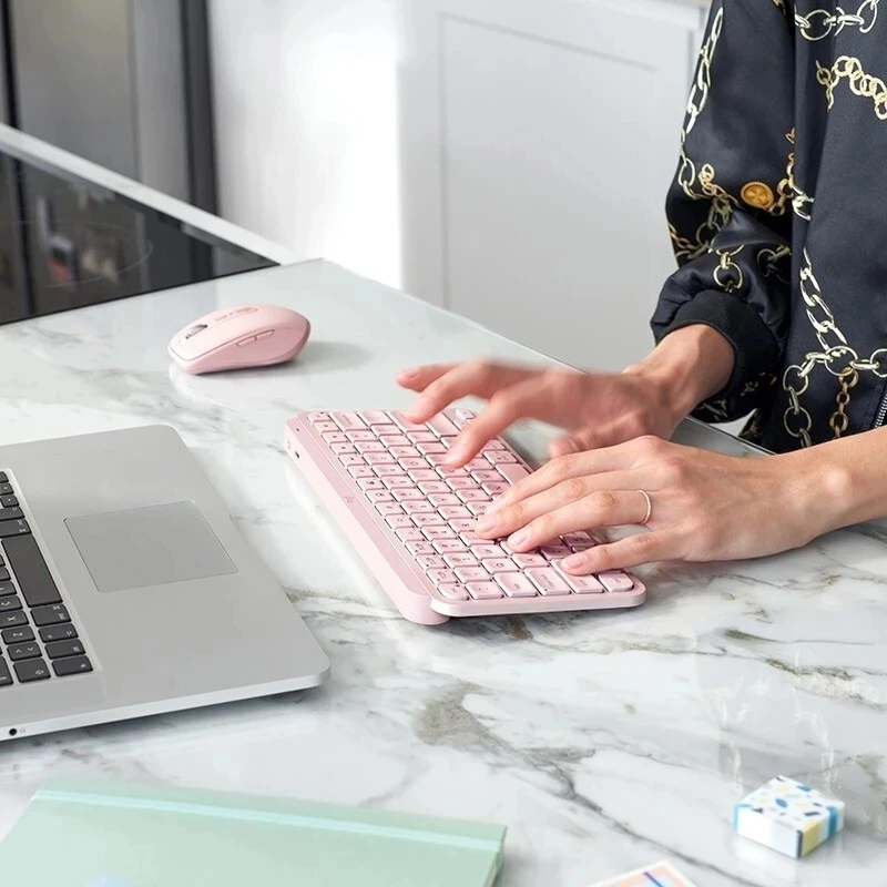 Logitech Mx tuşları Mini kablosuz su geçirmez Bluetooth klavye Ultra-ince  şarj dilsiz taşınabilir iş ofis ev klavye - AliExpress