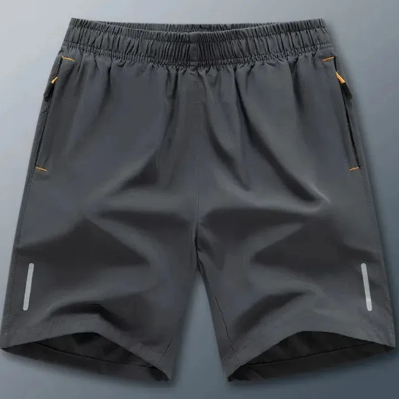 Sport Shorts Summer Ice Silk Quick Dry Cropped Men's Athleisure Loose Breathable Beach Plus Size