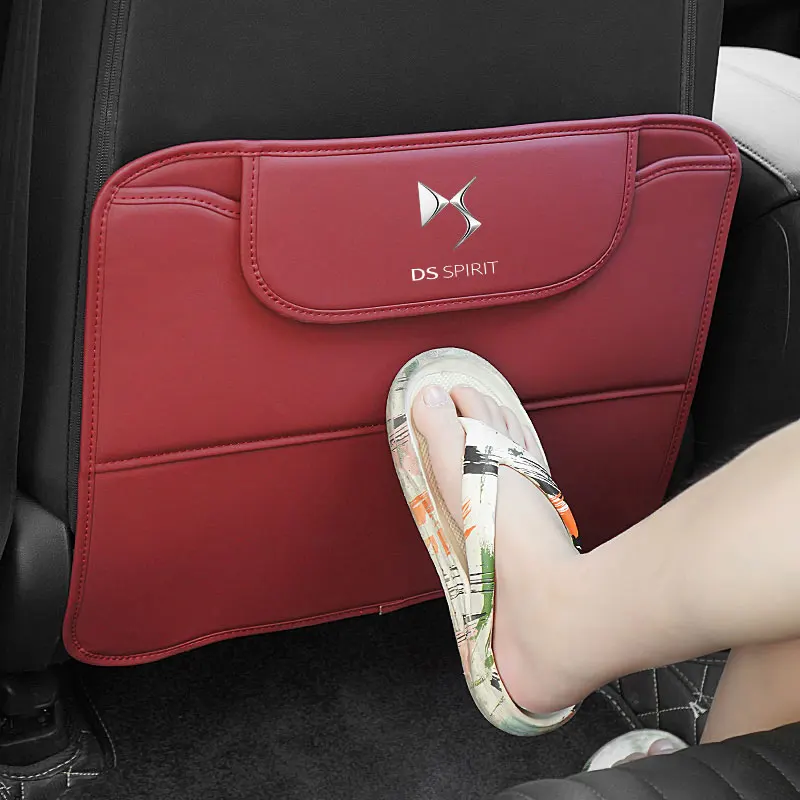 Car seat back anti-kick pad anti-wear pad rear Car Storage Bags For Citroen DS SPIRIT DS3 DS4 DS4S DS5 5LS DS6 DS7 DS