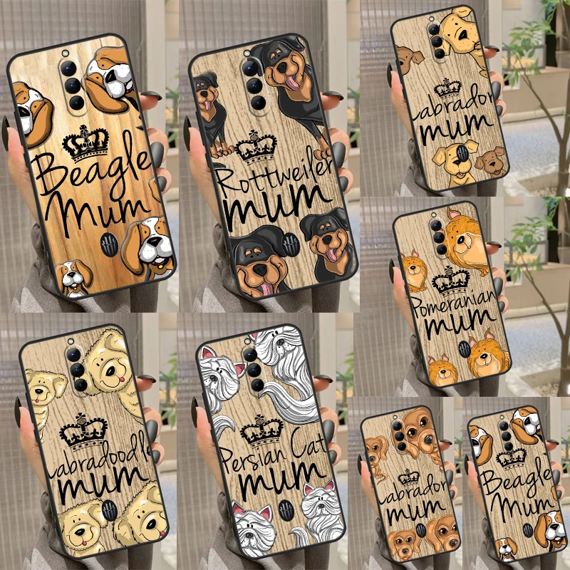 Rottweiler Labrador Beagle Mum Funda Per Nubia Red Magic 6 7 8 Pro Plus Red Magic 5G 5S 6R 6S 7S 8S Pro Plus Custodia Per Telefono