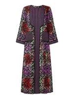 VONDA Women Vintage Autumn Maxi Dresses Bohemian Print Party Long Sundress Long Sleeve Pockets Casual Vestidos Plus Size 5XL - Image 4