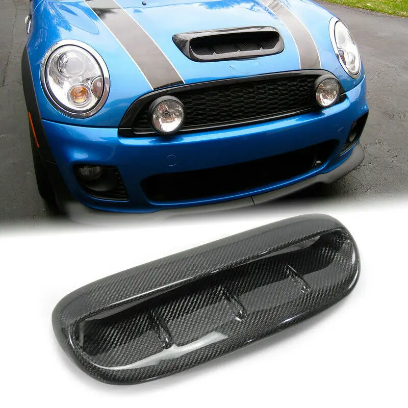 Real Carbon Fiber Hood Scoop Air Vent for 20022006 Mini Cooper