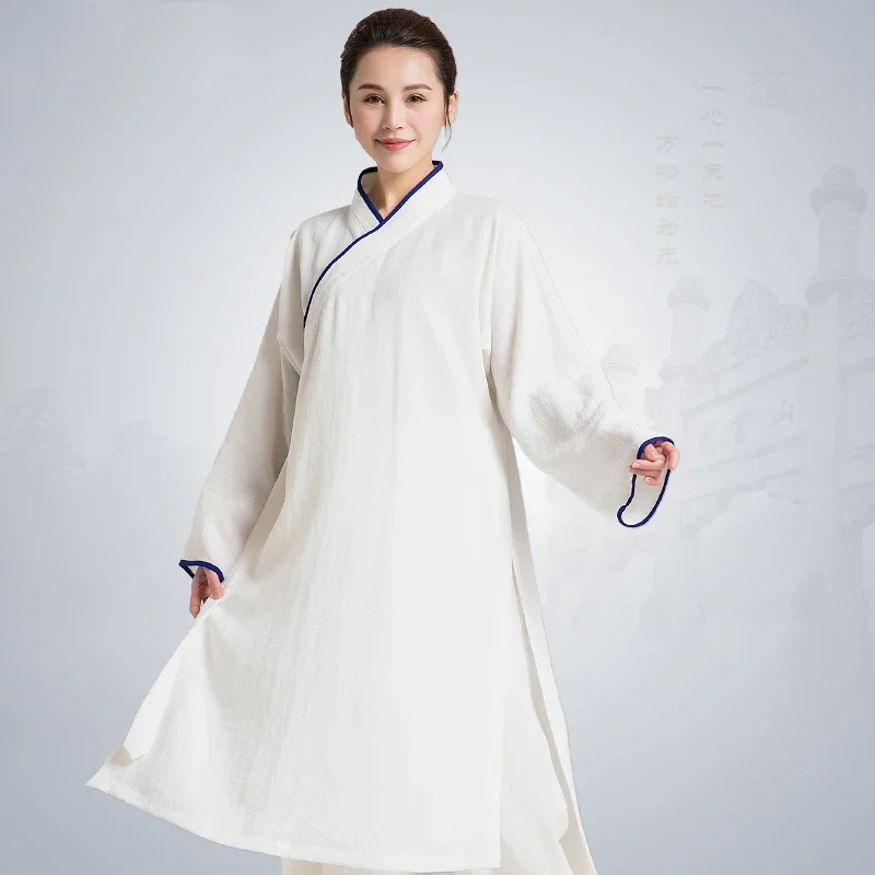 

Kung Fu Dress Tai Chi Clothes Martial Art Uniform Wushu Clothing Unisex Women And Men Long Diagonal Placket Kun Master 2023 New
