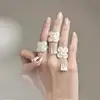 Lunastar Women  Adjustable  Rings Hmong Miao Nationality Ethnic Style Handmade Adjustable Jewelry Necklace Earrings Rings 2