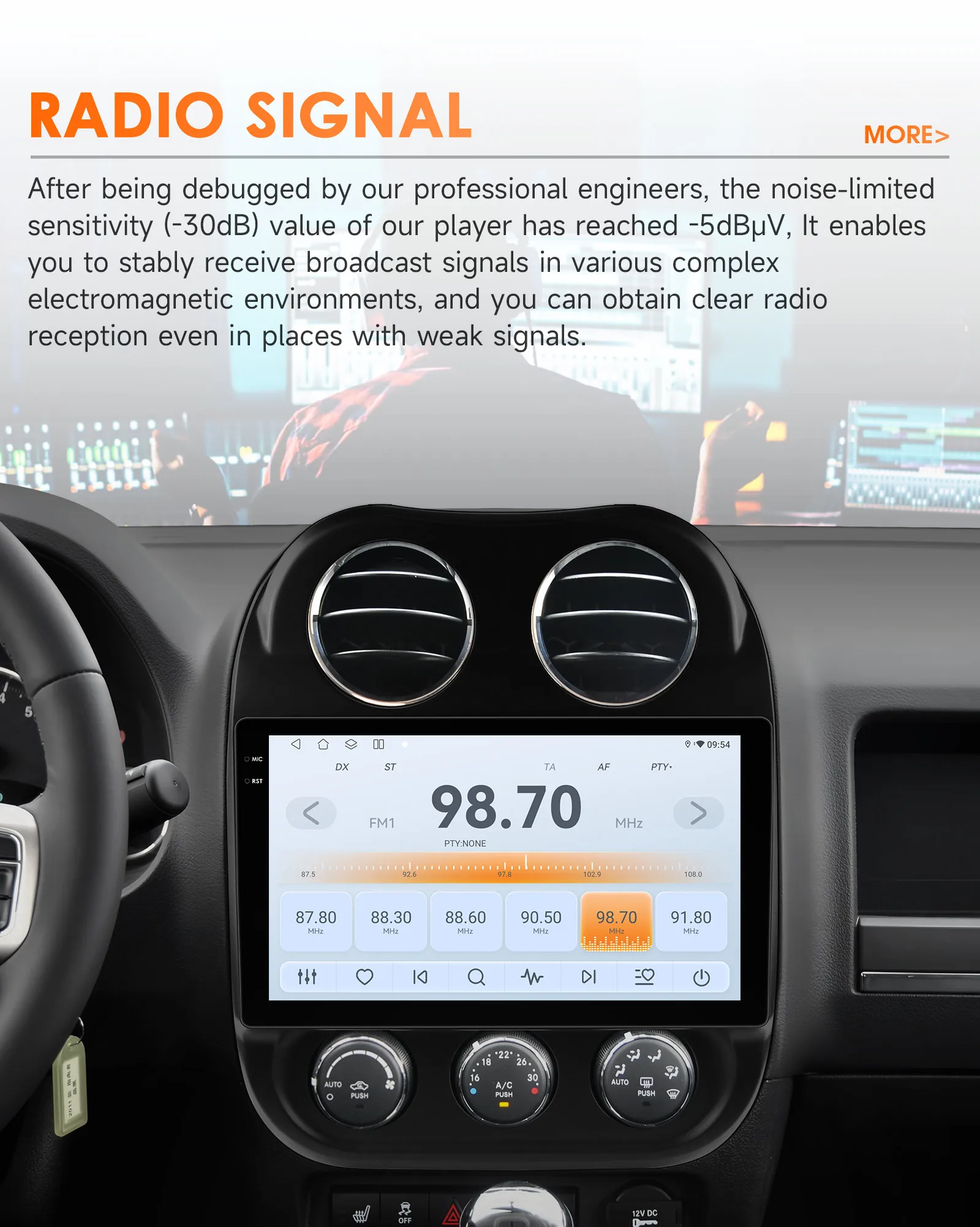 Hizpo 8Core 2Din Android 14 Autoradio für Jeep Compass Patriot 2011 - 2017 AI Auto-Multimedia-GPS 4G Carplay mit Snapdragon 6115 – Detail 19
