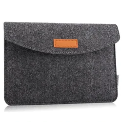 Wool Felt Shockproof Tablet Sleeve Bag for Tablet 9.7-11 (Dark gray)